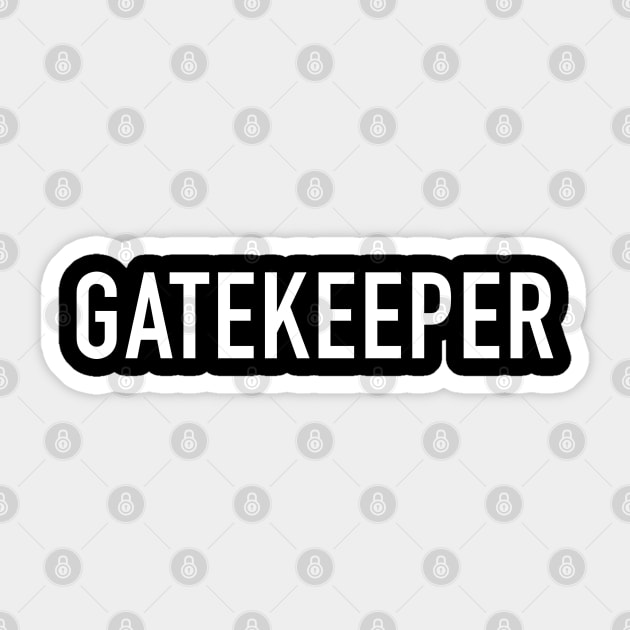 Gatekeeper Sticker by StickSicky